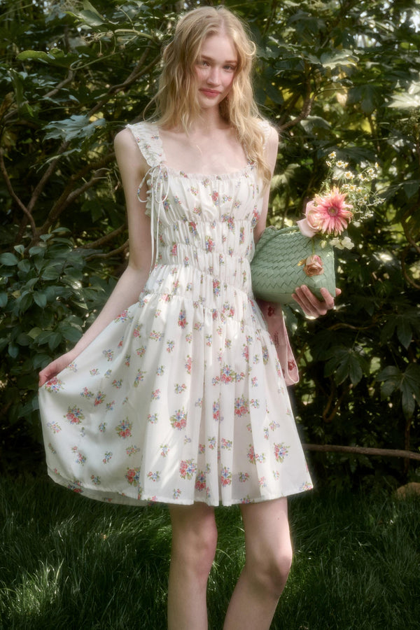 Vintage Floral Halter Dress
