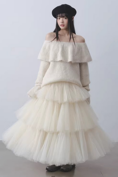 Cream White Fairy Skirt