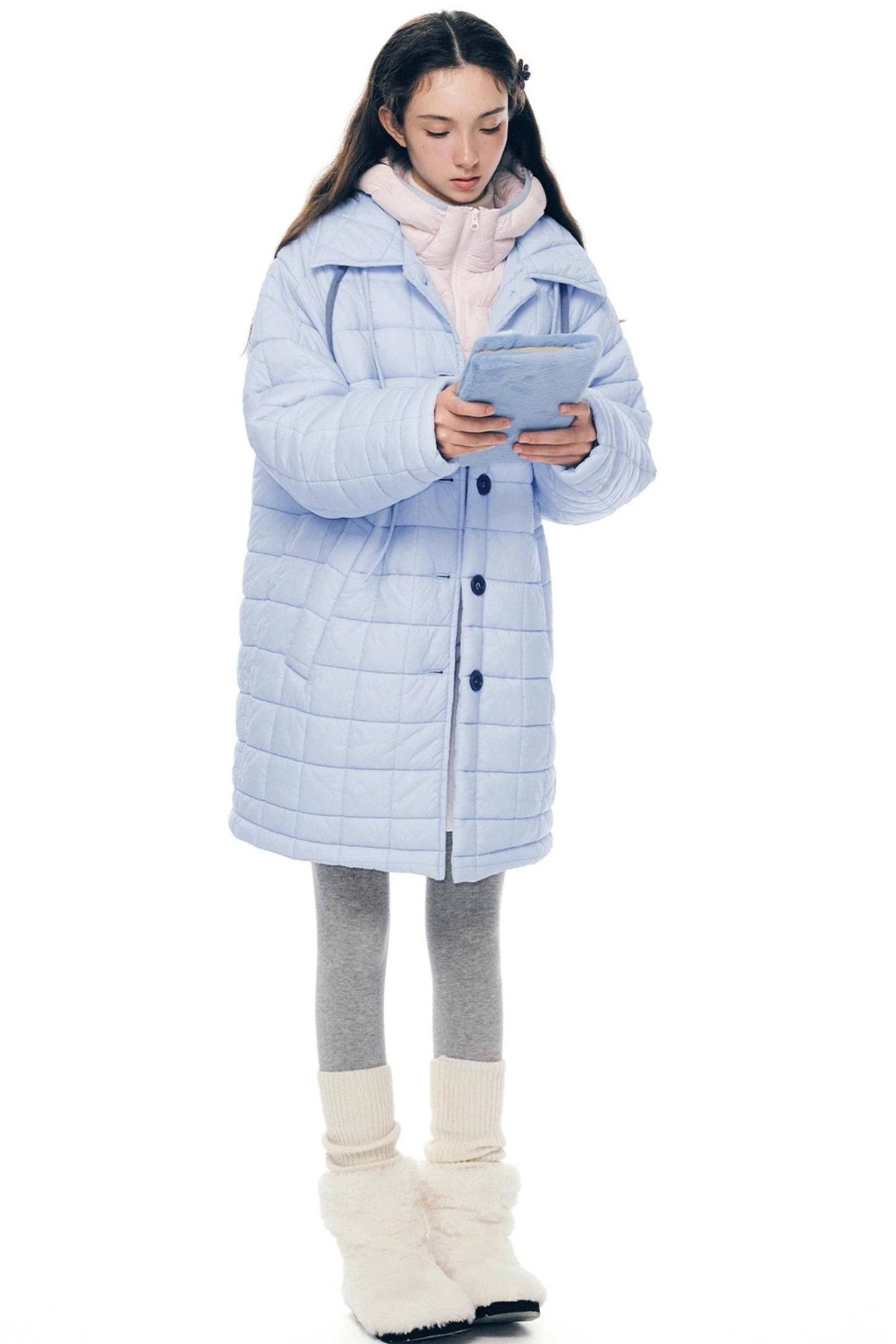 Light Quilted Mid-Length Coat