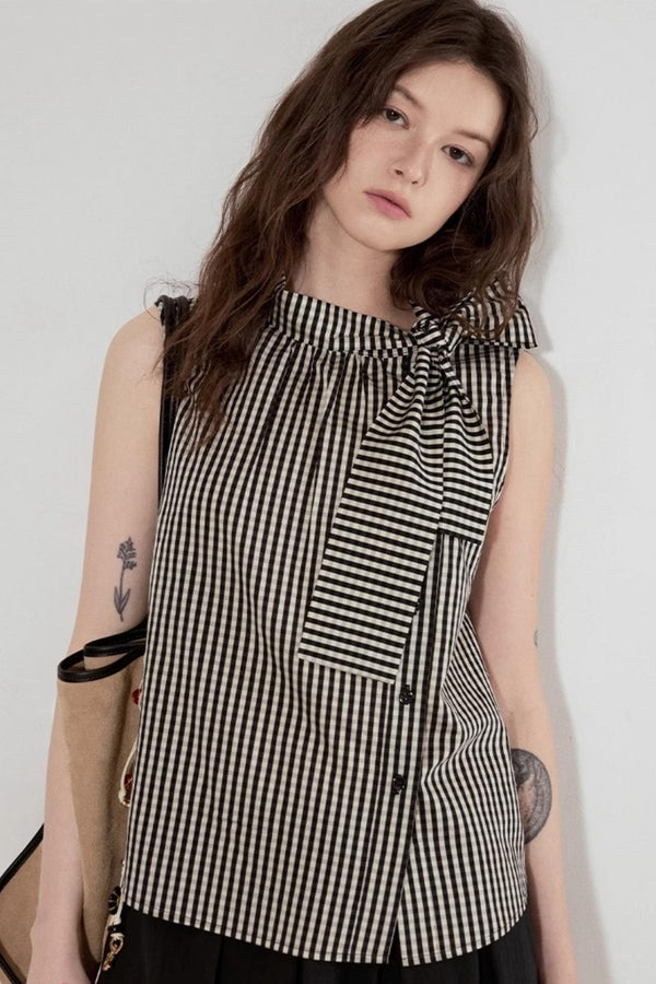 Plaid Sleeveless Top