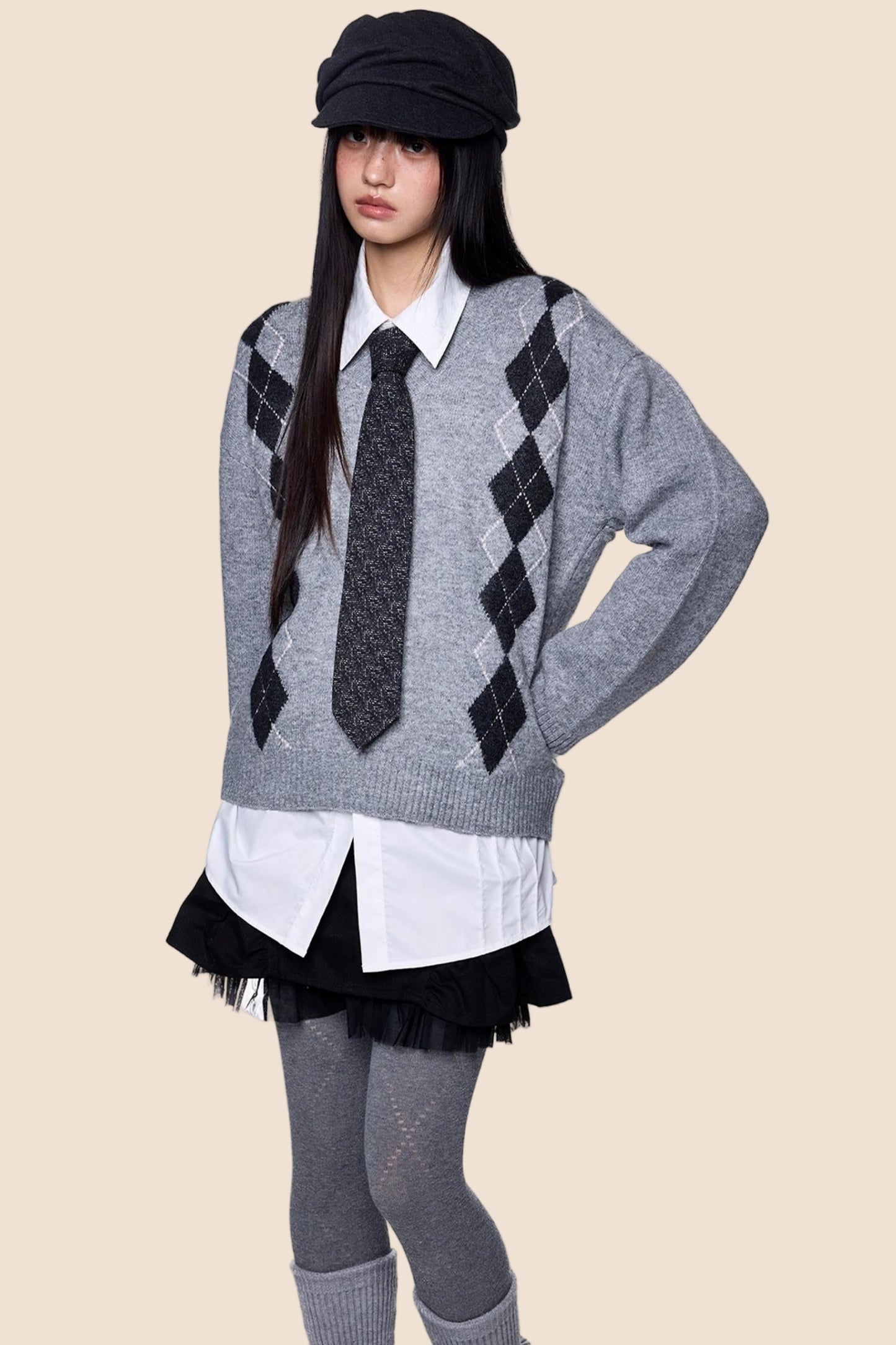 Rhizome V-Neck Knit Sweater