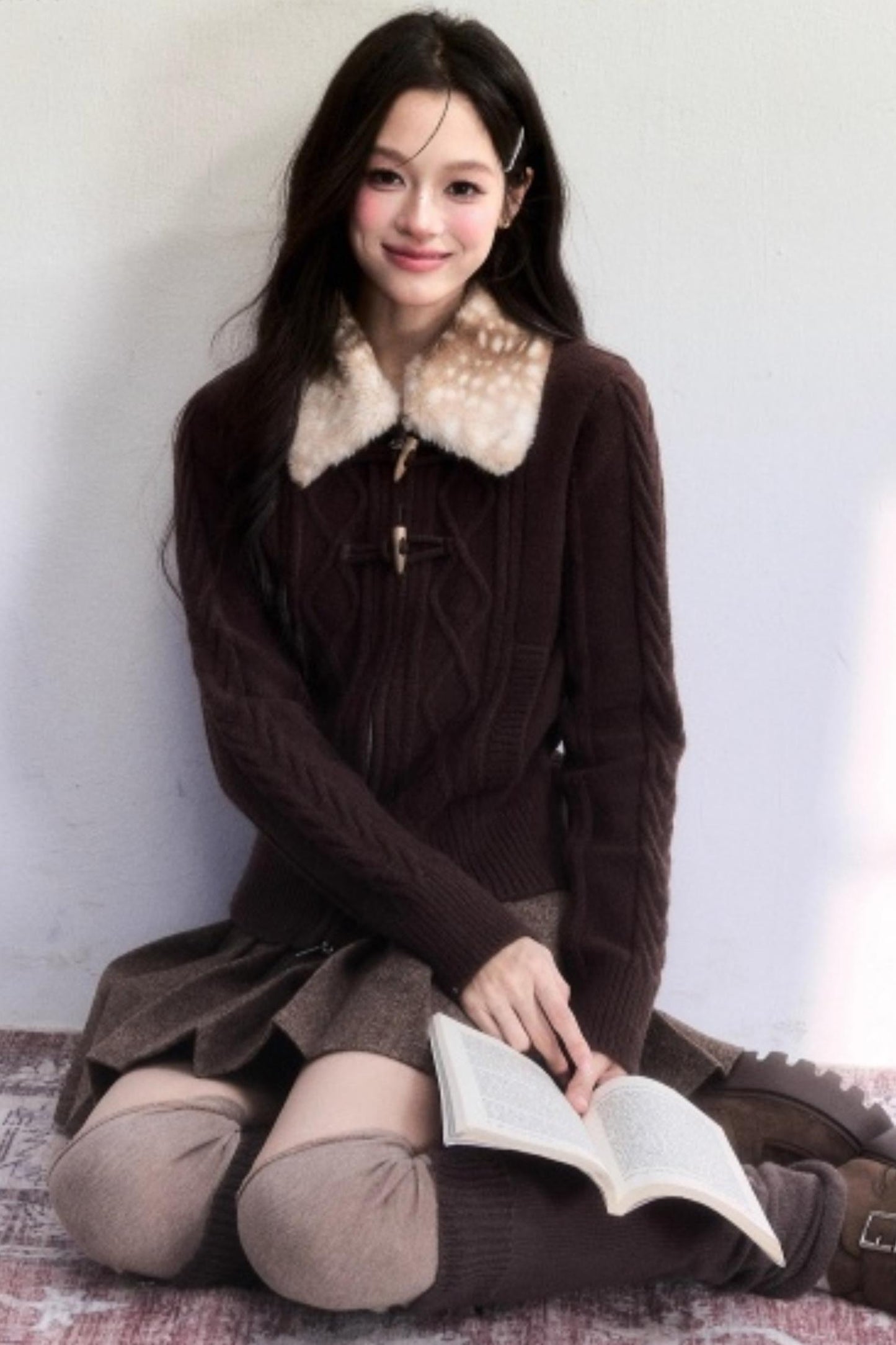 Little Deer Vintage Knit Sweater