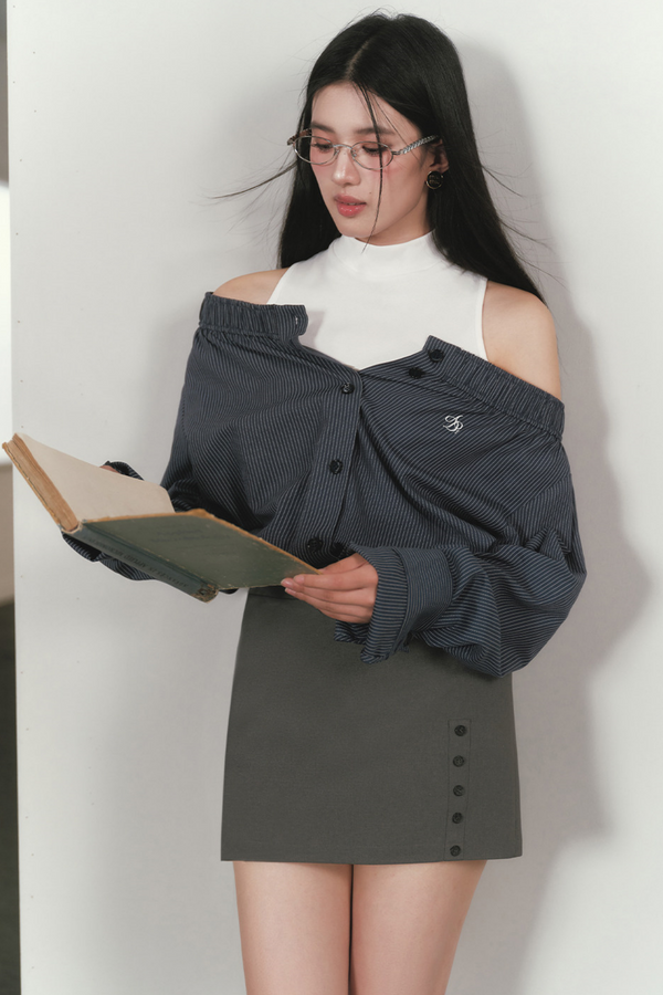 Off-Shoulder Slimming Blouse Set-Up