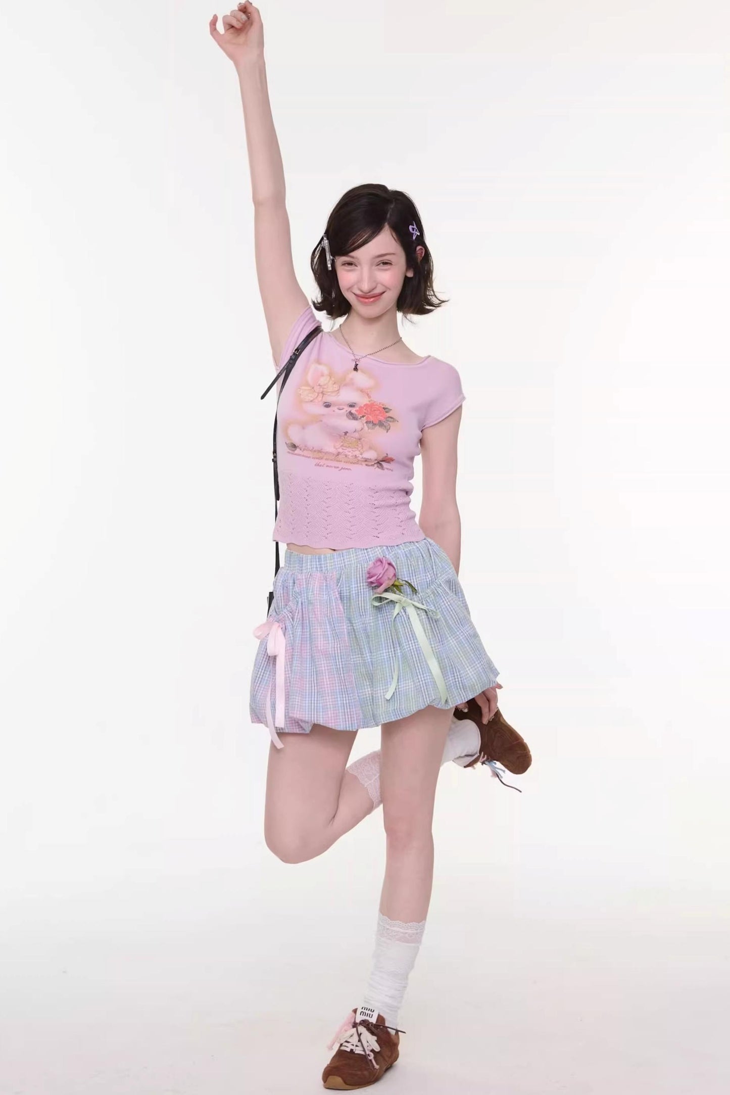 Sweet Rabbit Print Top