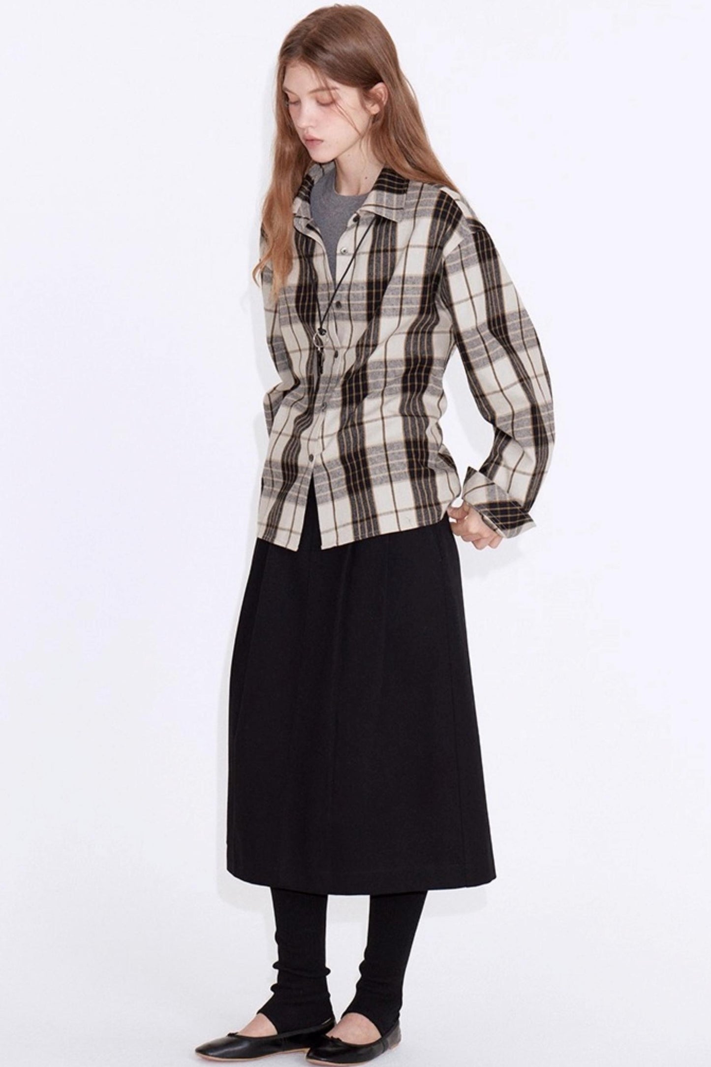 Micro-Brushed Plaid Shirt