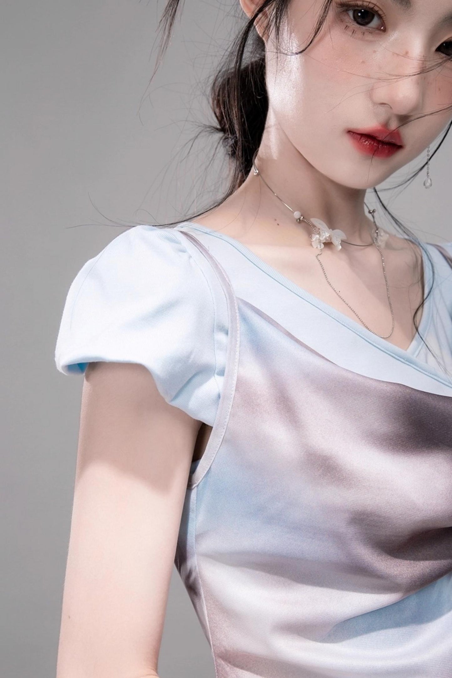 Twilight Sky Blue Swing Dress Set-Up