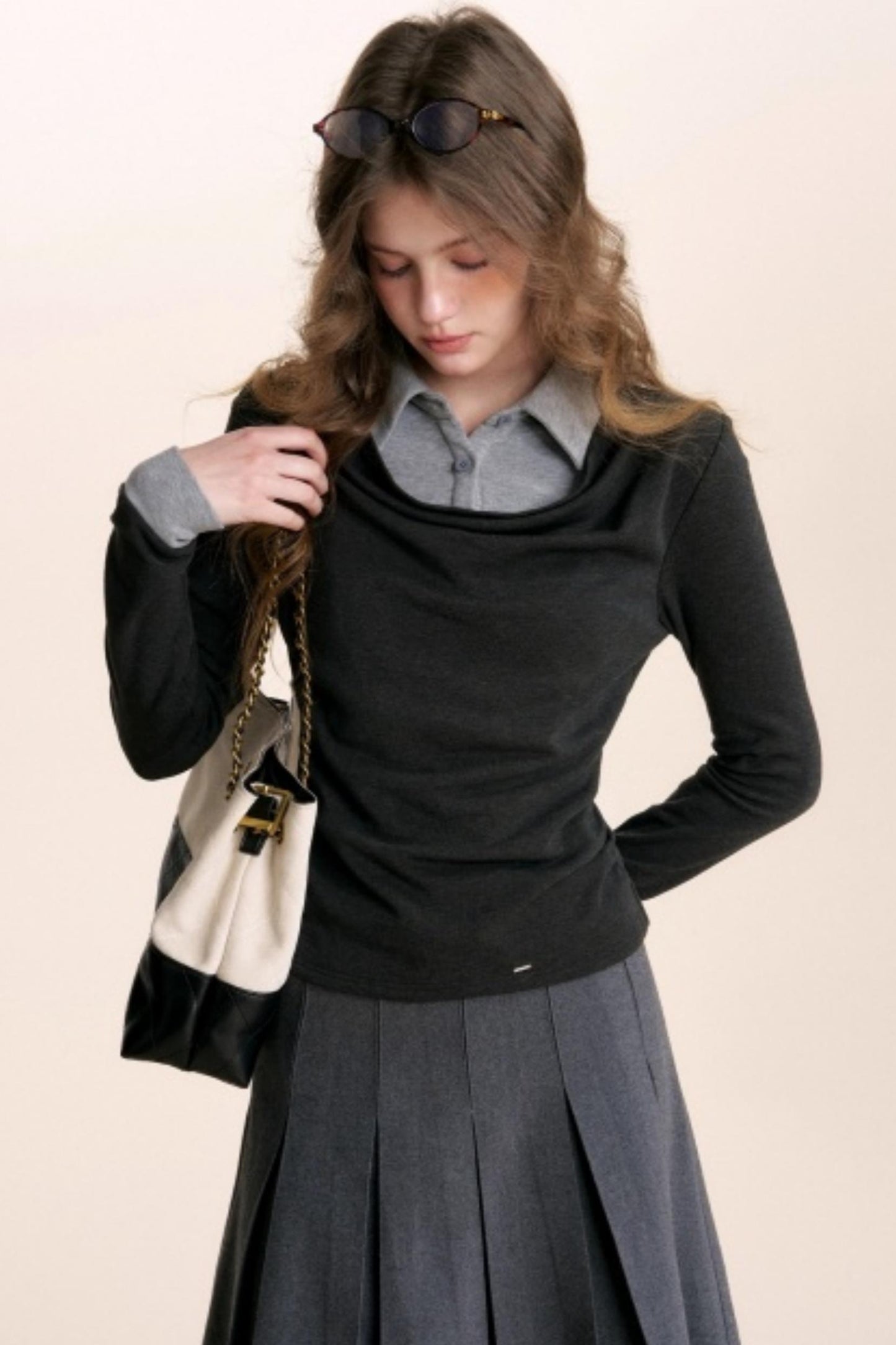 Color-Blocking Knit Top