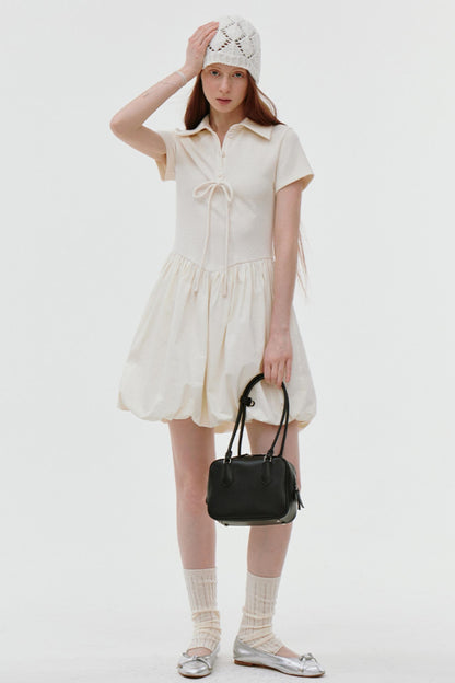 Premium Waffle Polo Dress