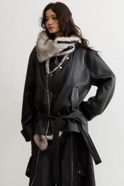 Unisex Urban Fur Collar Jacket