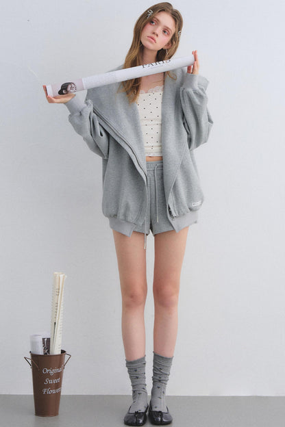 Hooded Zip-Up Jacket Set-Up