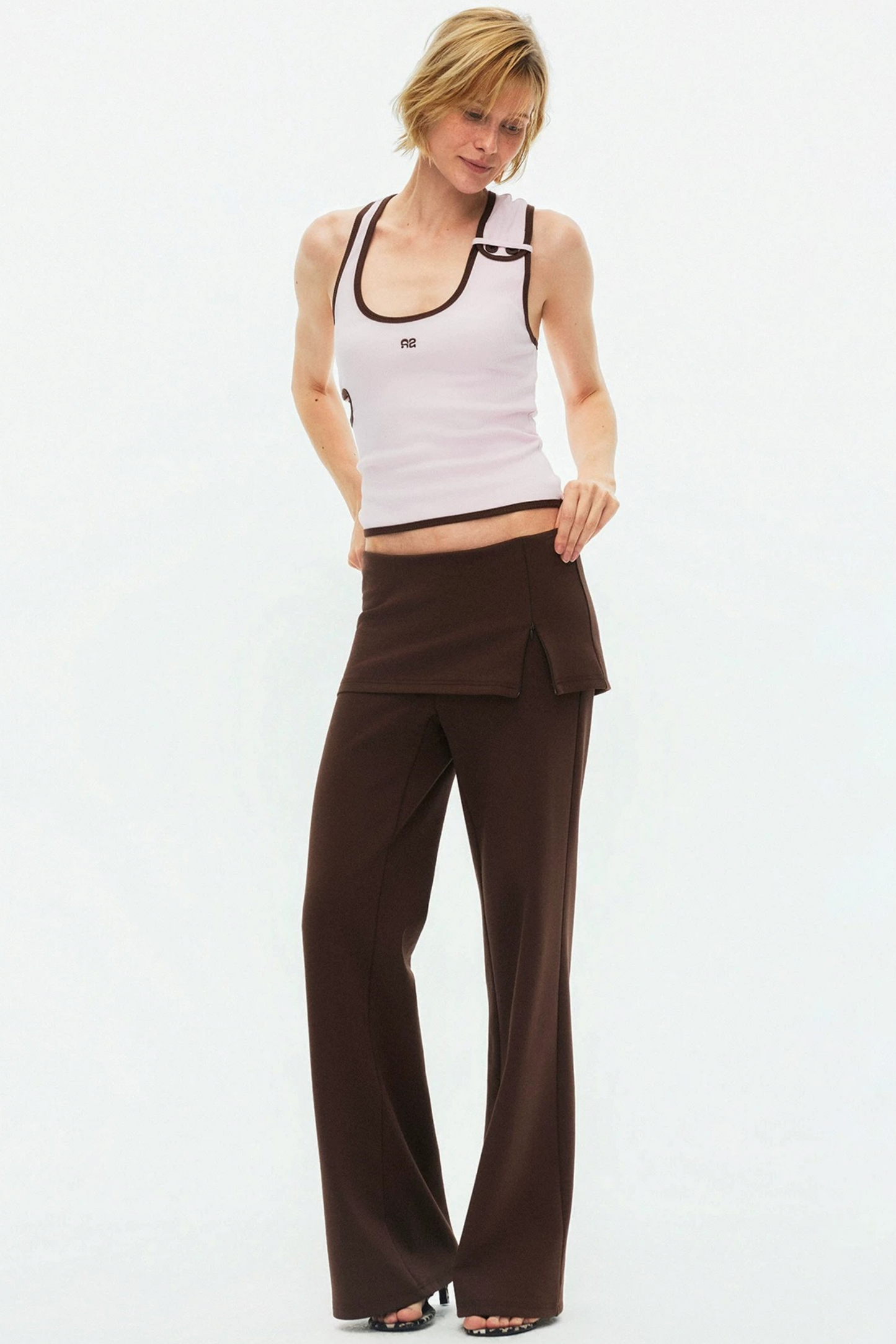 Asymmetrical Color-Blocking Tank Top