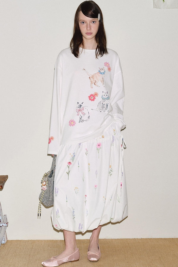 Custom Floral Long Sleeve Tee Set-Up