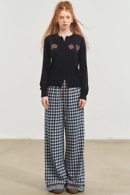 Fun Patch Embroidered Cardigan