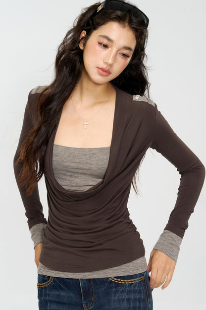 Swing Collar Vintage Layering Top Set