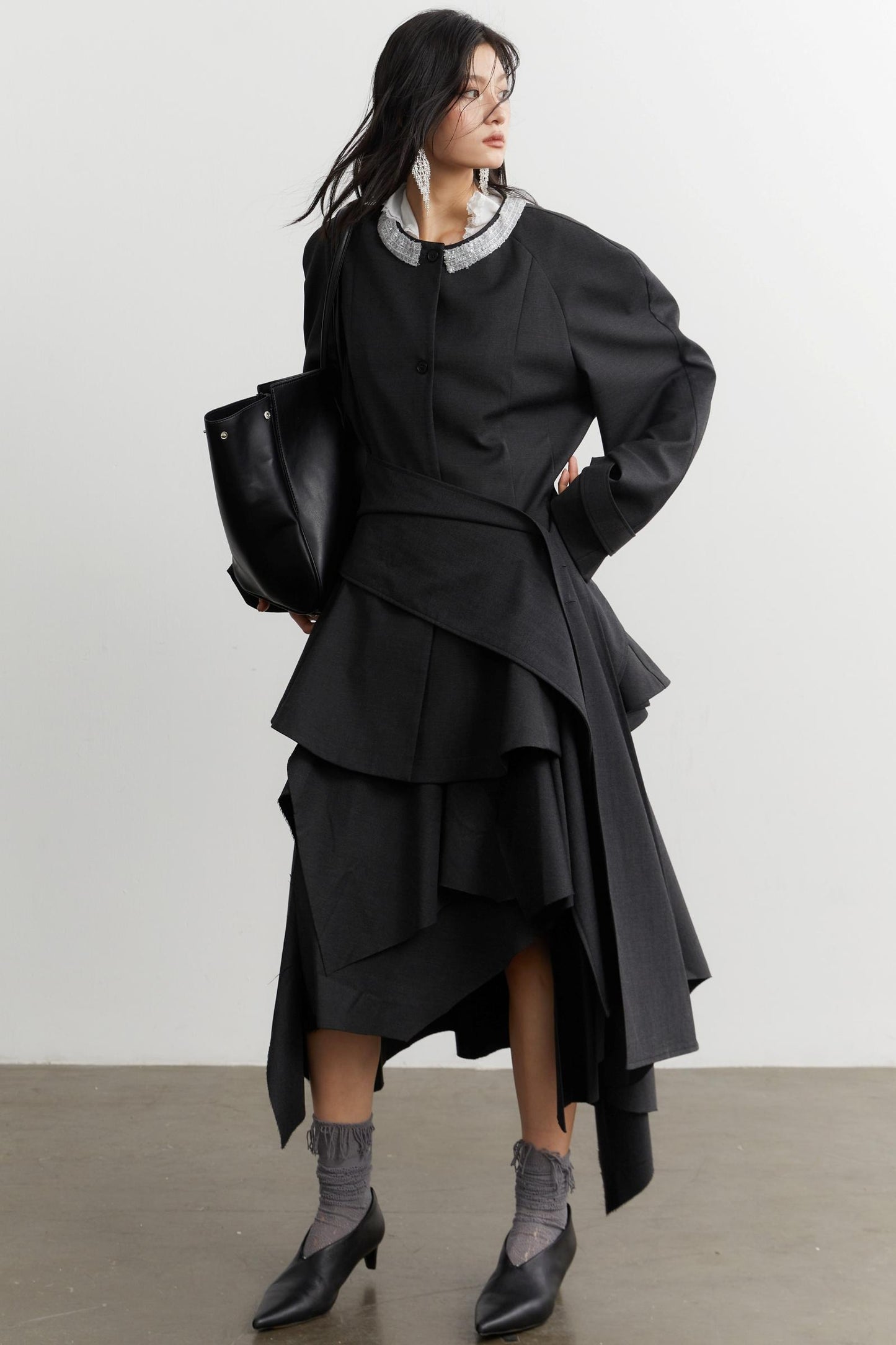 Celebrity Gray Blazer Top