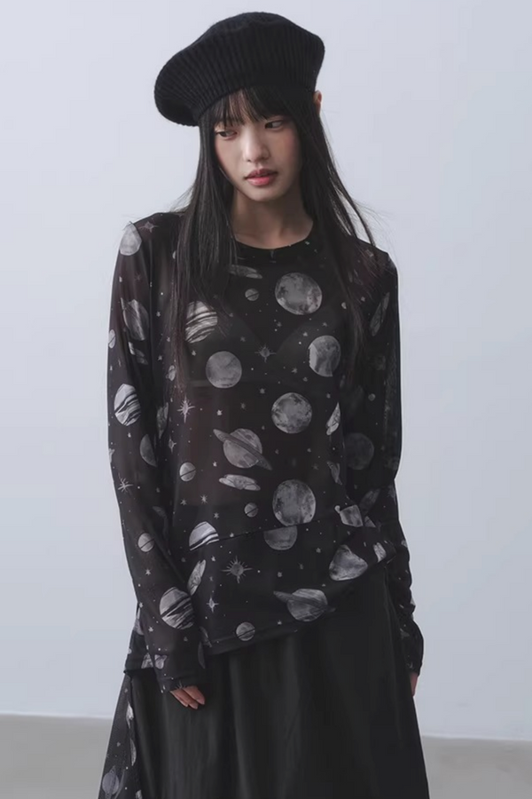 Dark Planet Sheer Top