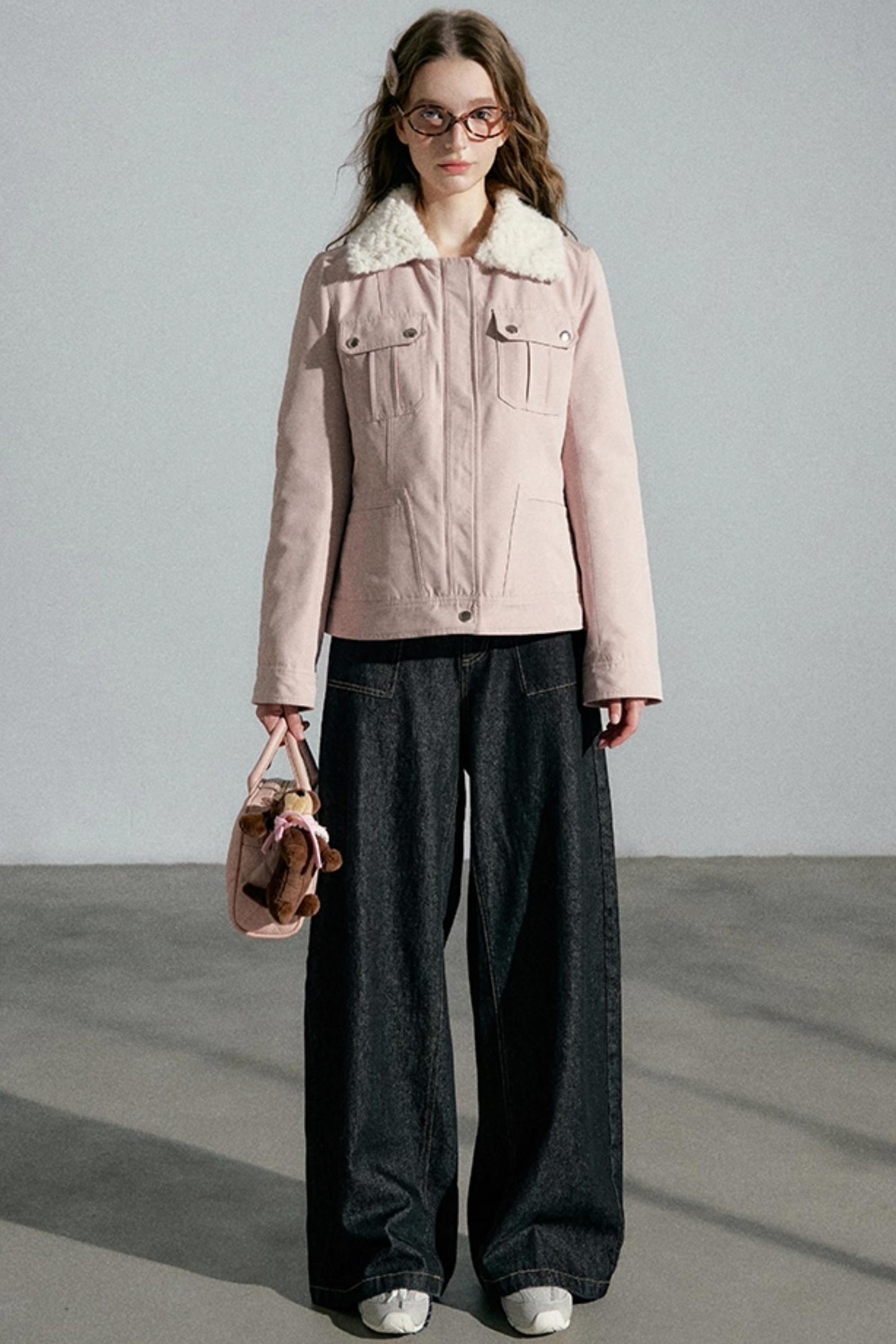 High-Waisted Slimming Denim Trousers