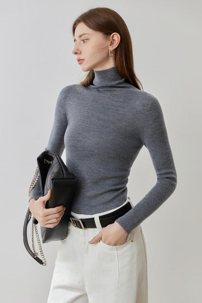 High Neck Knit Base Layer Sweater