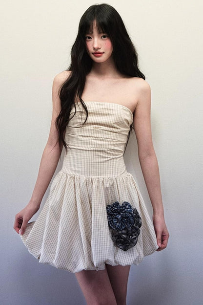 Apricot Floral Sheath Dress