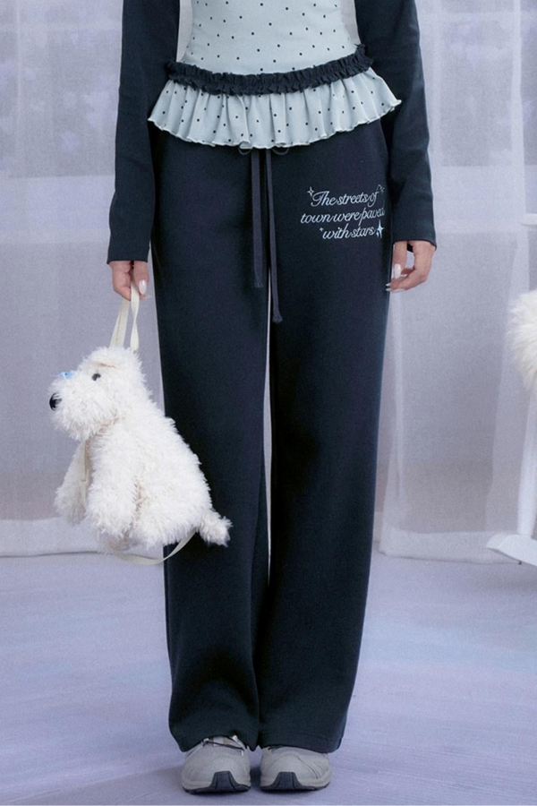 Star Printed Fake Two Piece Top Set-Up