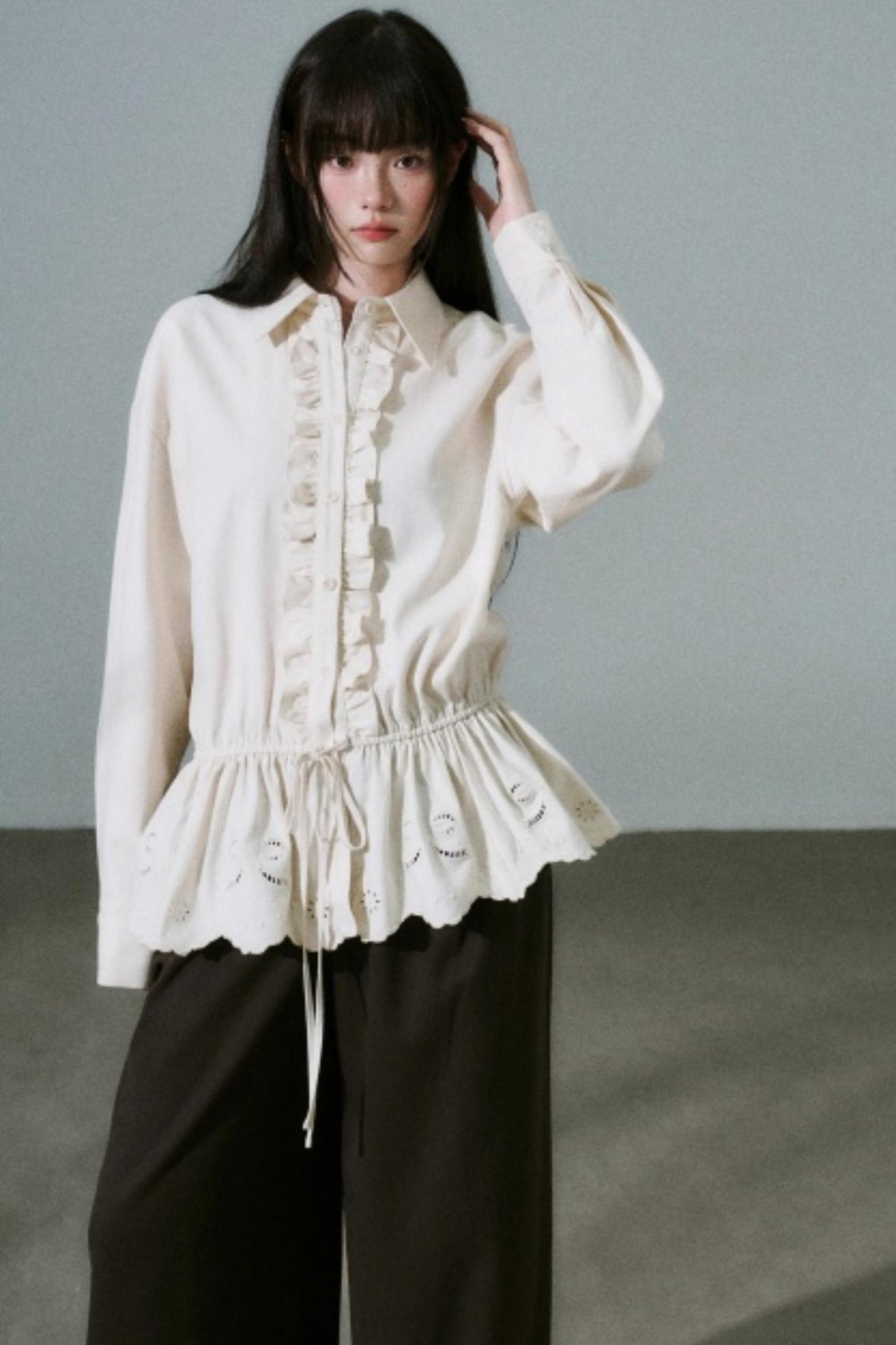 Laser Cut Tencel Shirt