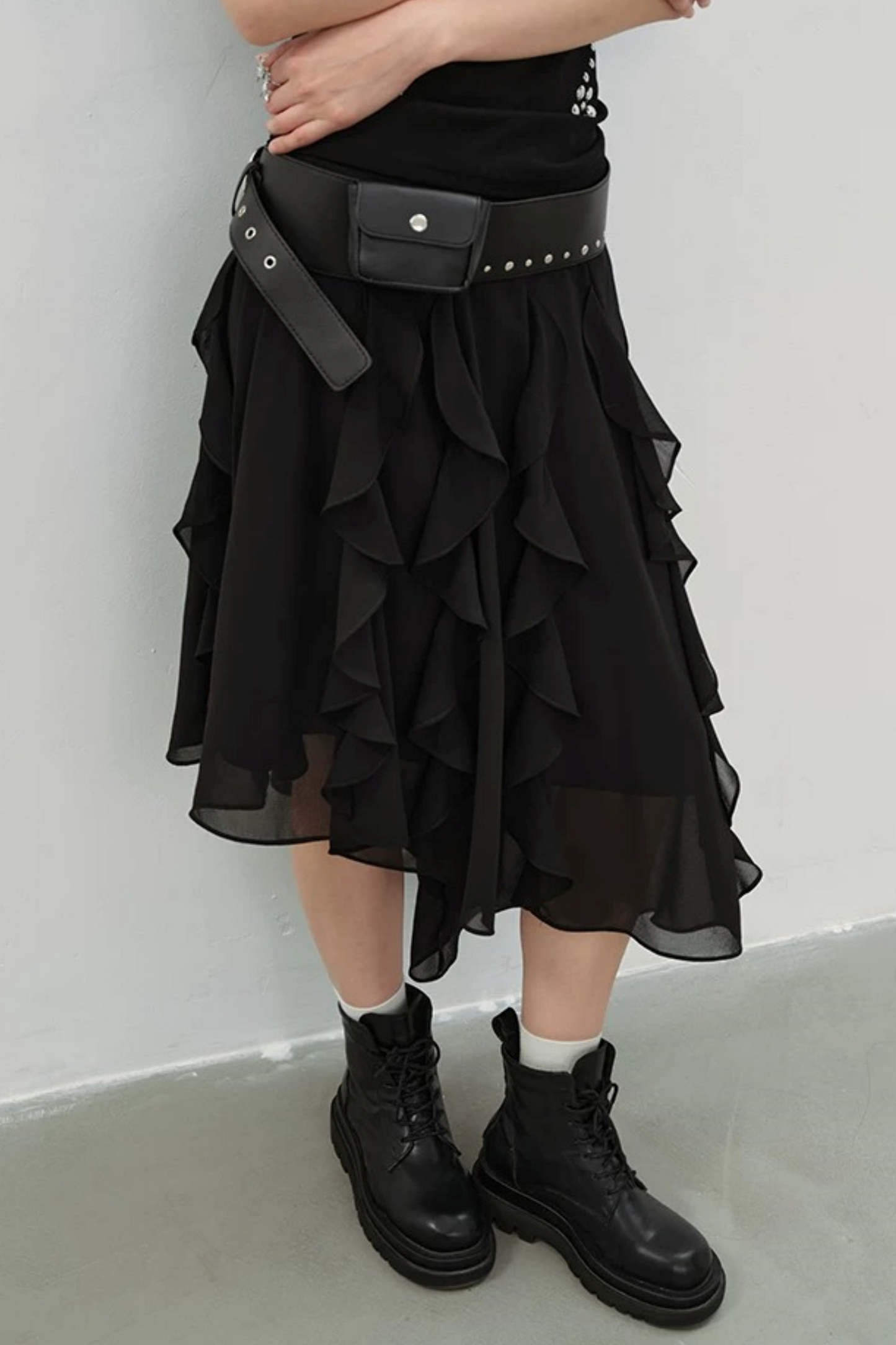Parisian Shadows Chiffon Skirt