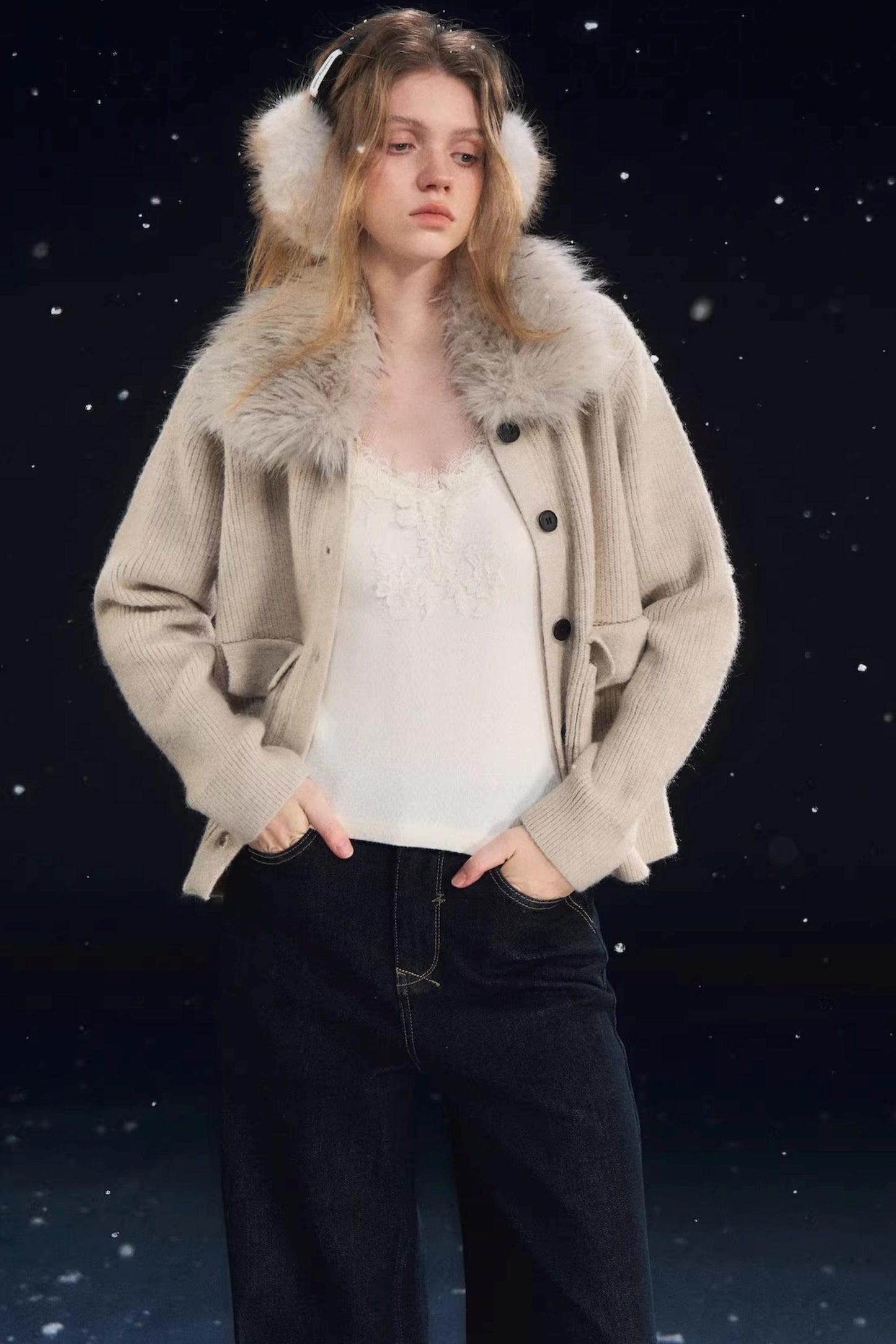 Soft Velvet Texture Lace Camisole