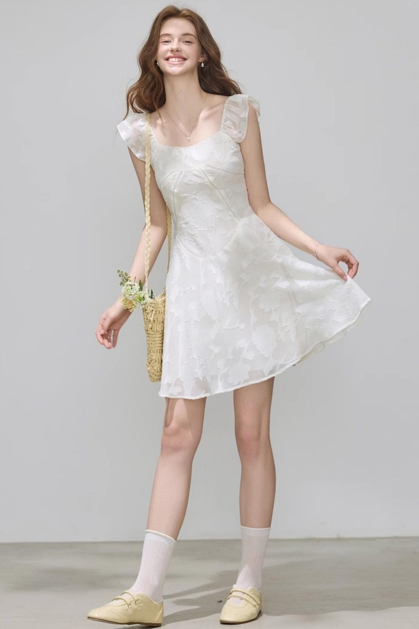 Summer Jacquard Slim Dress