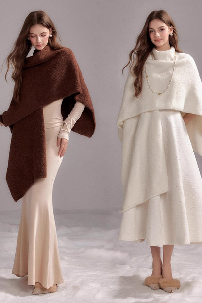 Soft Wool Cloak Shawl