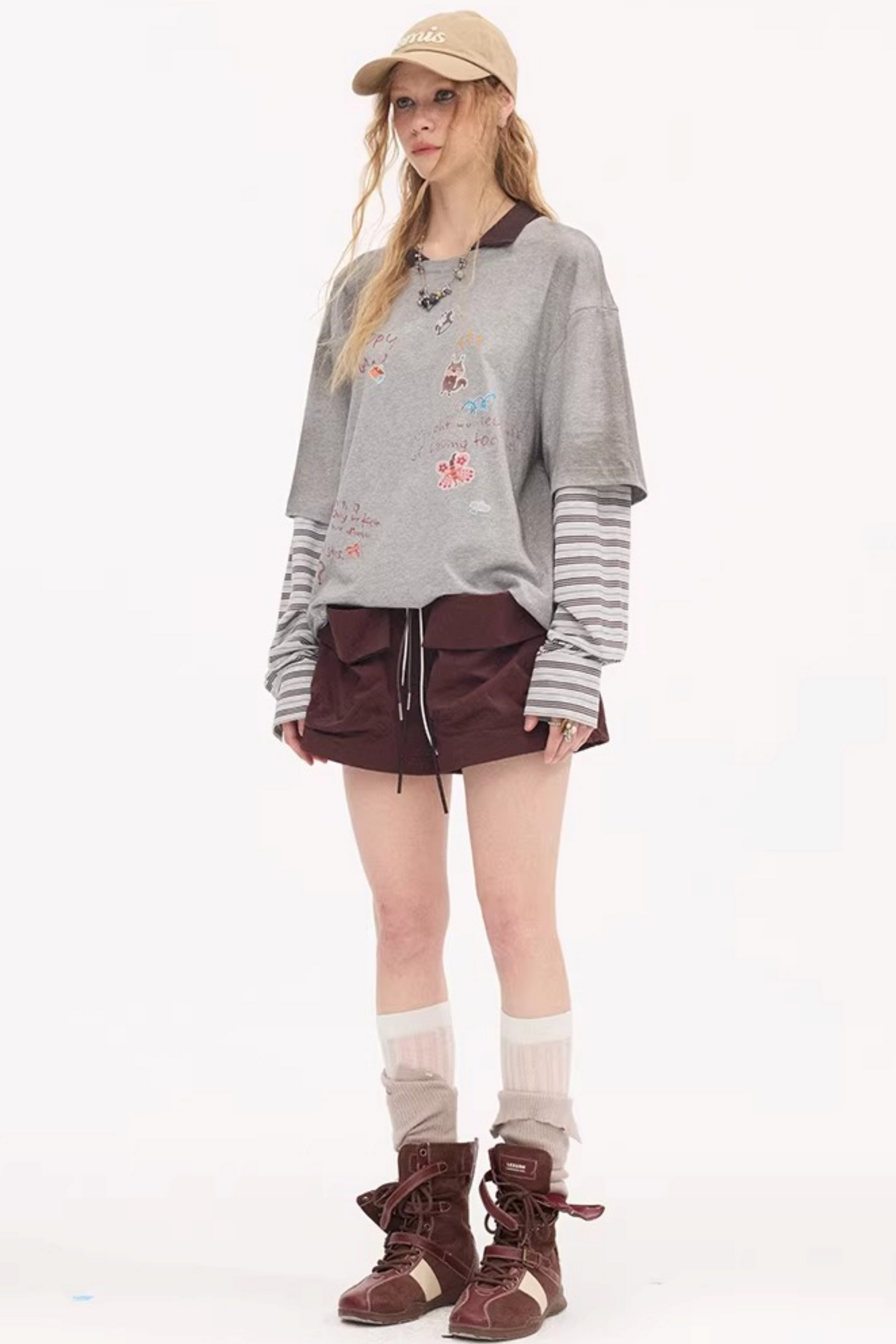 Cartoon Print Retro Sweater