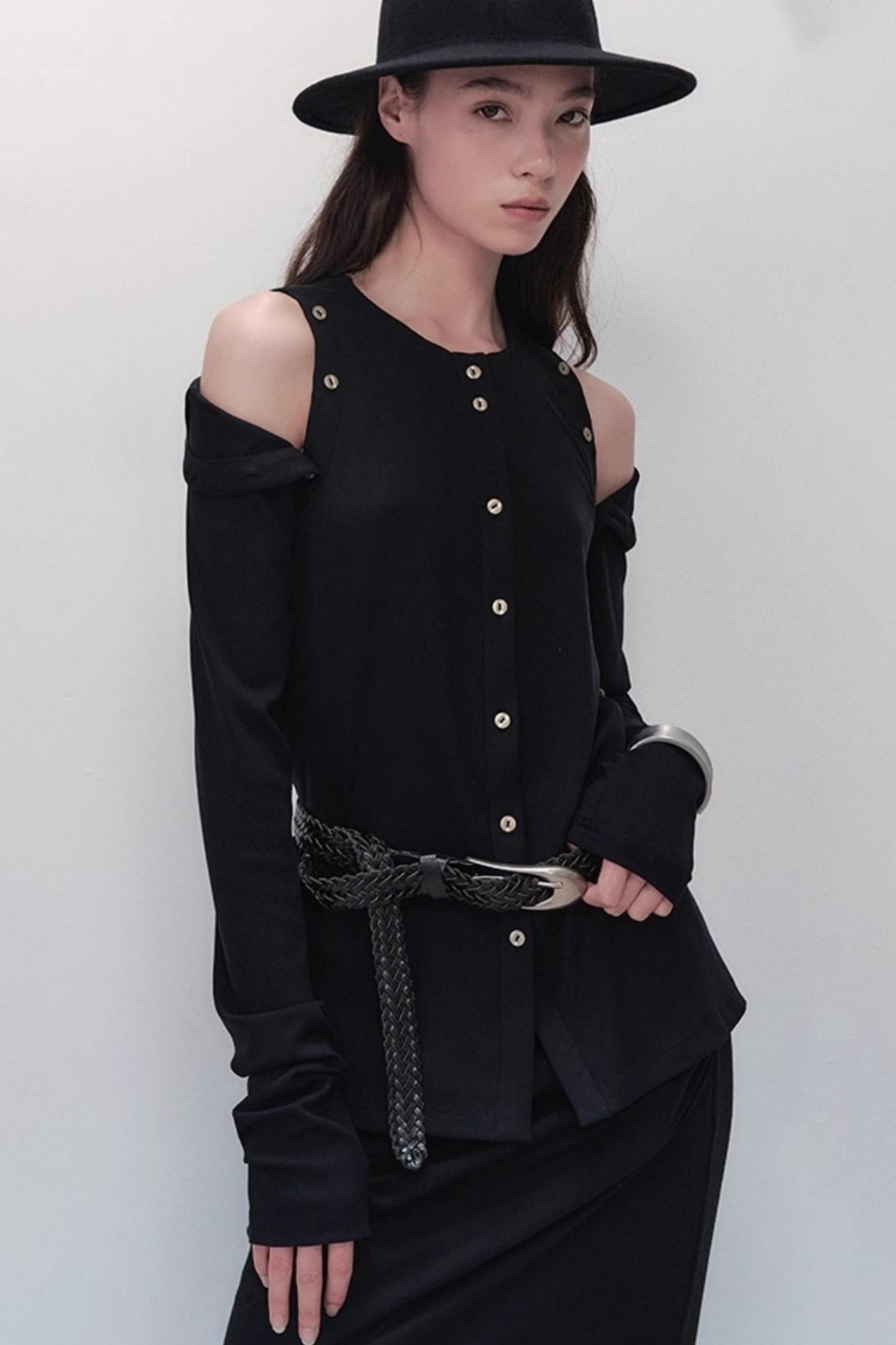 Detachable Round Neck Knitted Cardigan