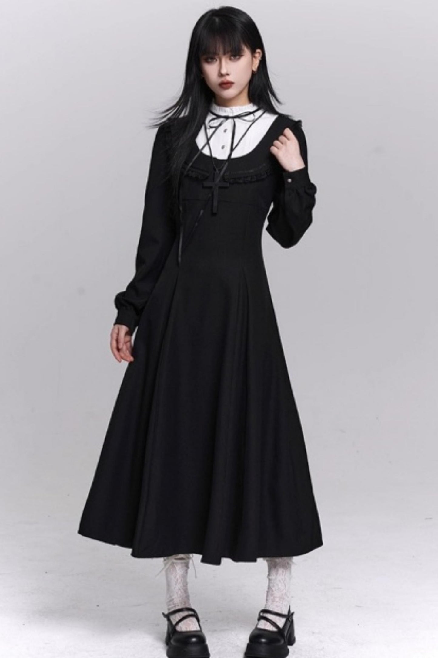 Gothic Black Long Dress