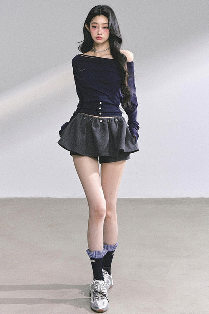 Magazine Long-Sleeved Top