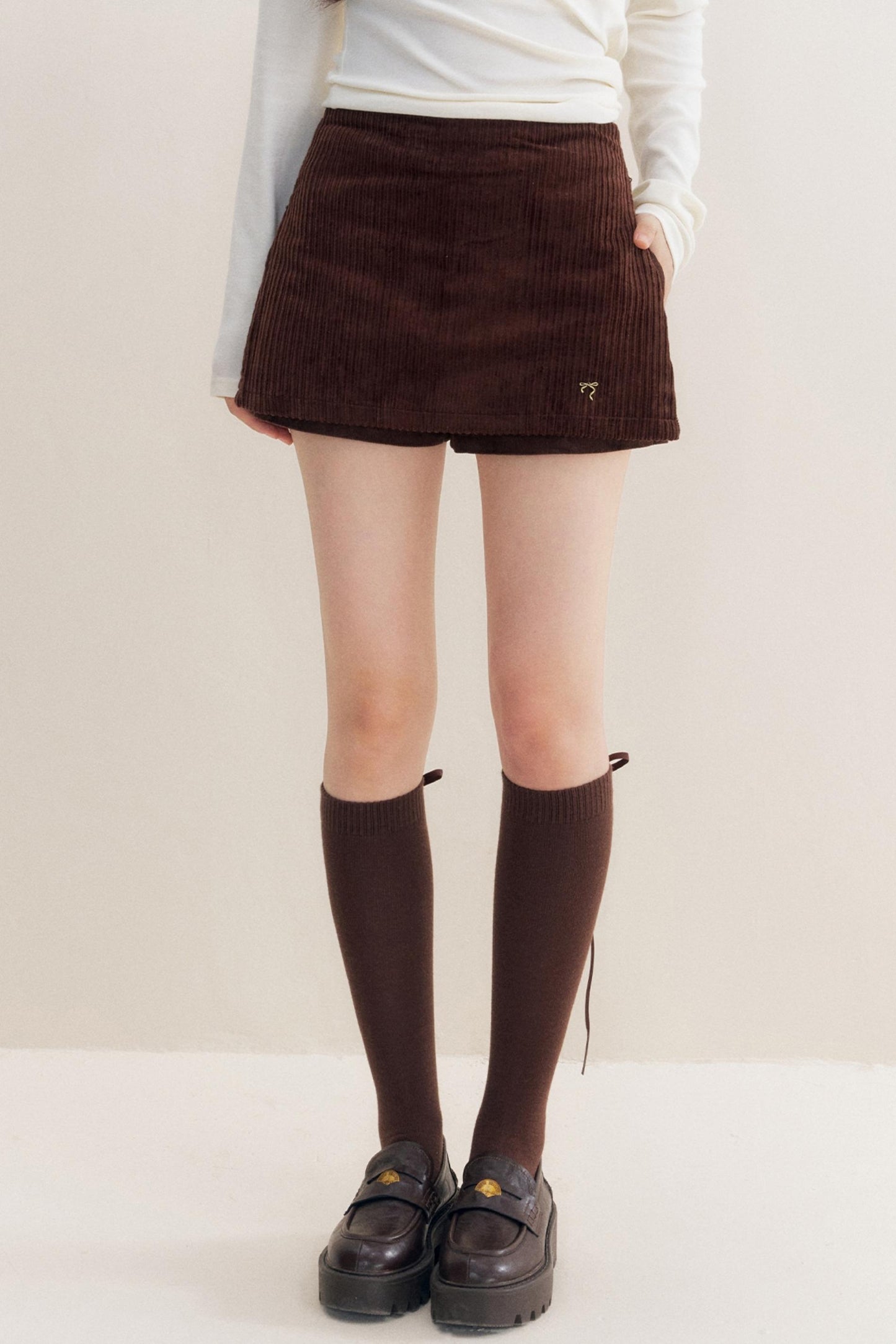 Luxury Corduroy A-Line Skirt