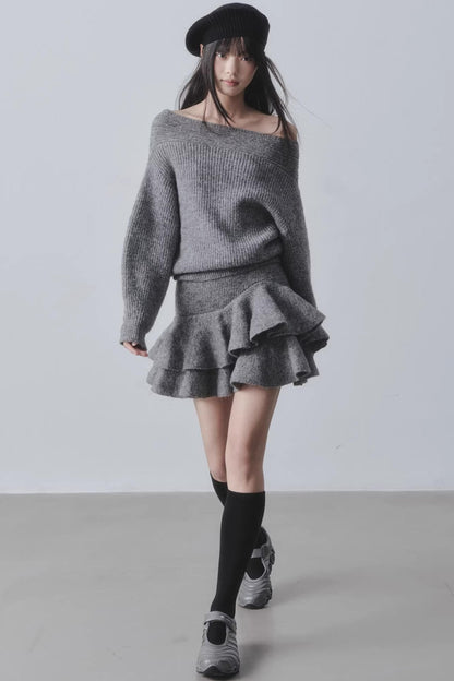 Nordic Morning Mist Wool Sweater Set