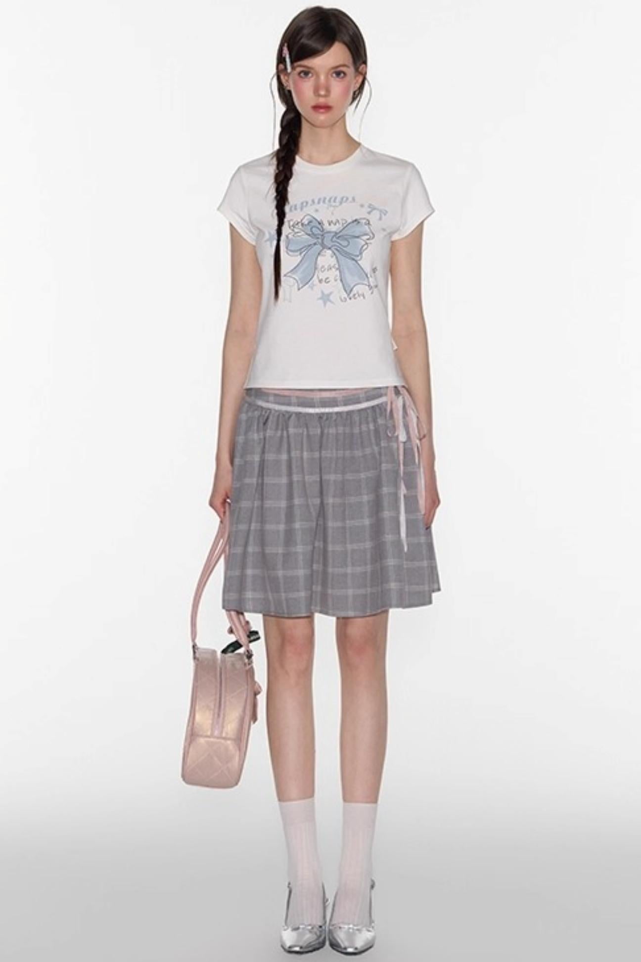 Butterfly Print Short Sleeve Top