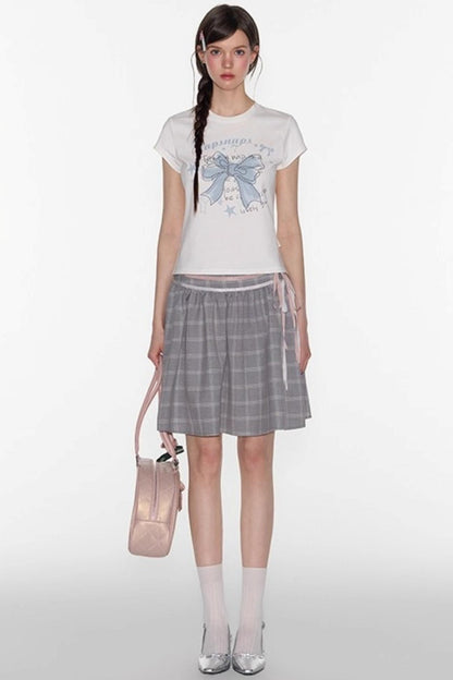 Butterfly Print Short Sleeve Top