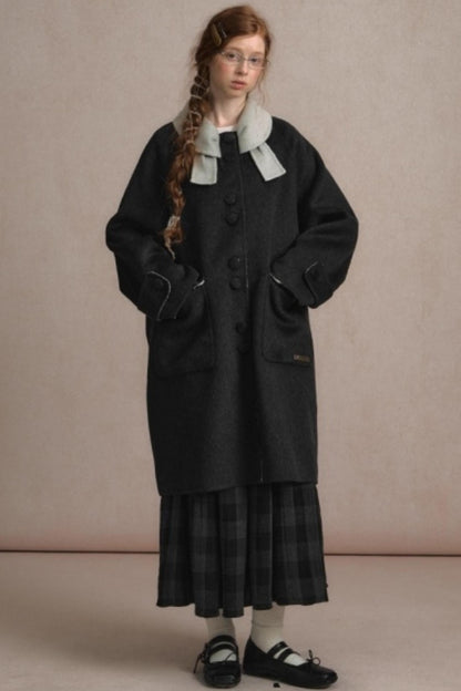 Retro Plaid High-Waisted Long Skirt