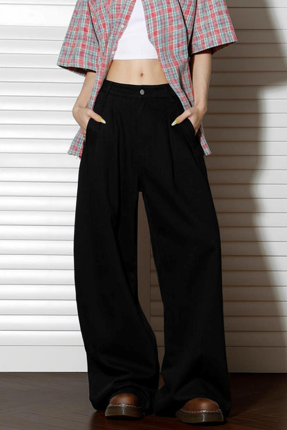 Blue Slouchy Wide Leg Pants