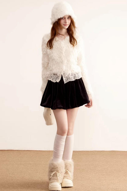 Lace Patchwork Fringe Jacket