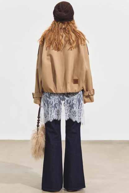 Plaid Collar Sweater Set-Up