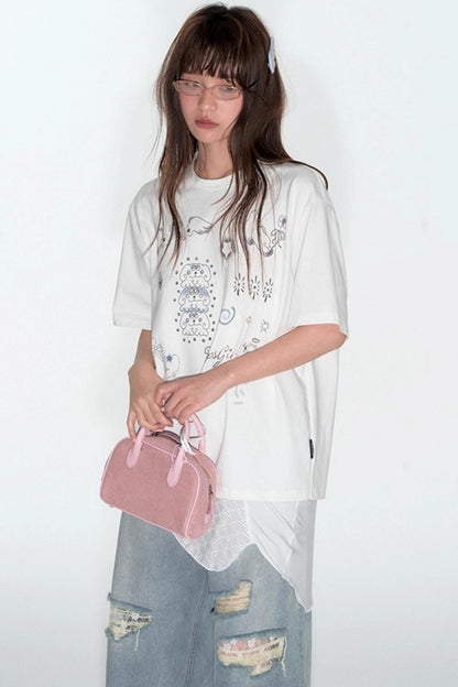 Summer Hand-Painted Cotton Top