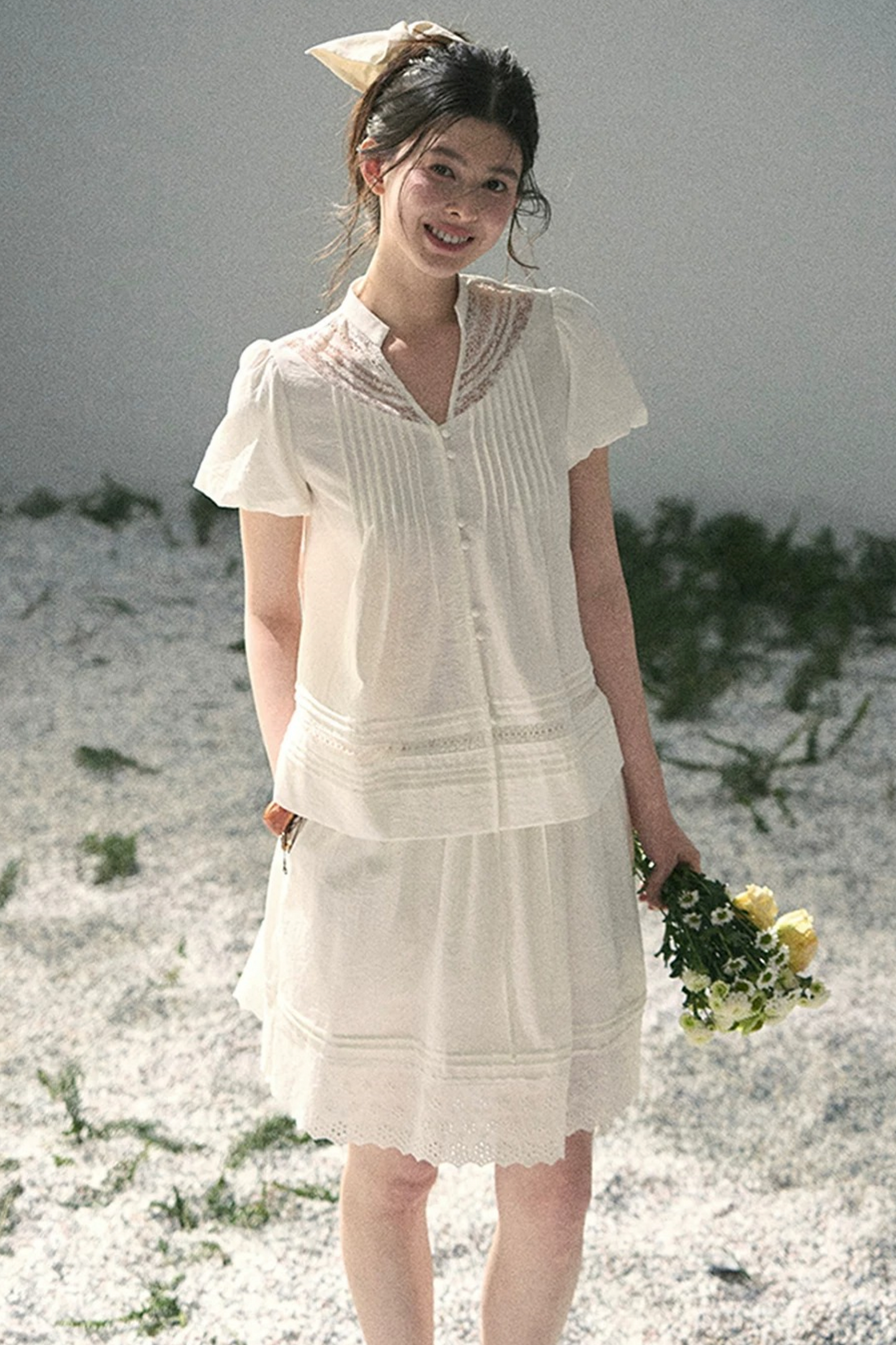 Moonlight Lace Top Two-Piece Set-Up