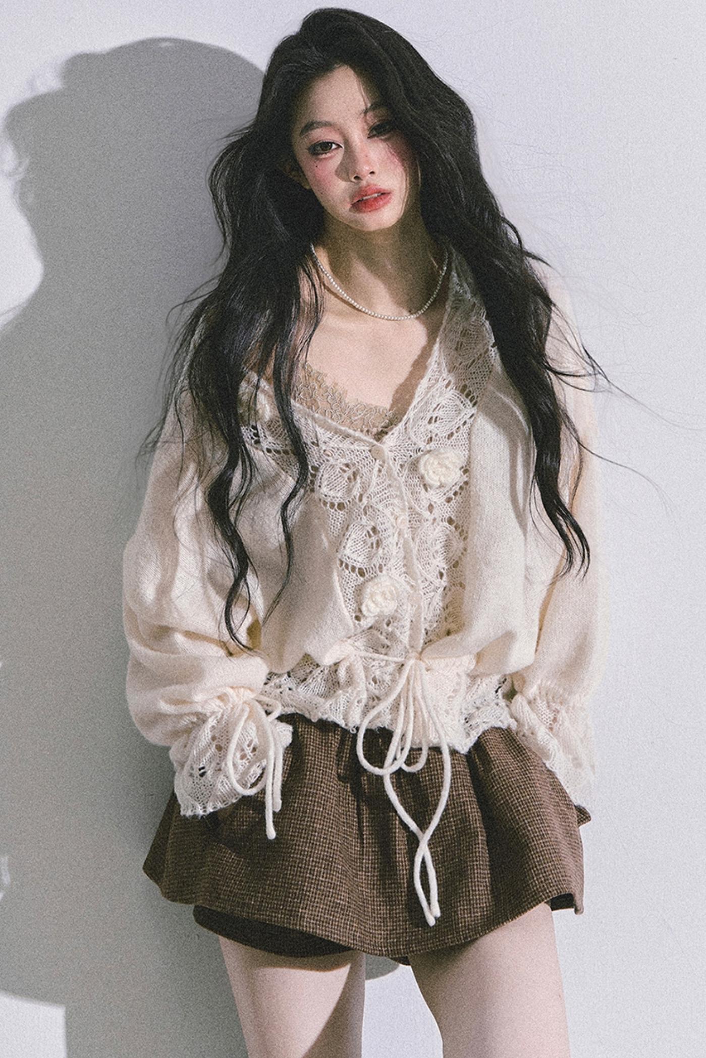 Korean Knit Cardigan & Top Set-Up