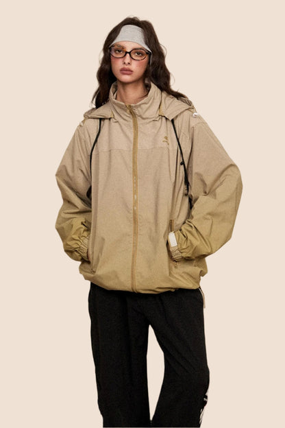 Gradient Contrast Windproof Softshell Jacket