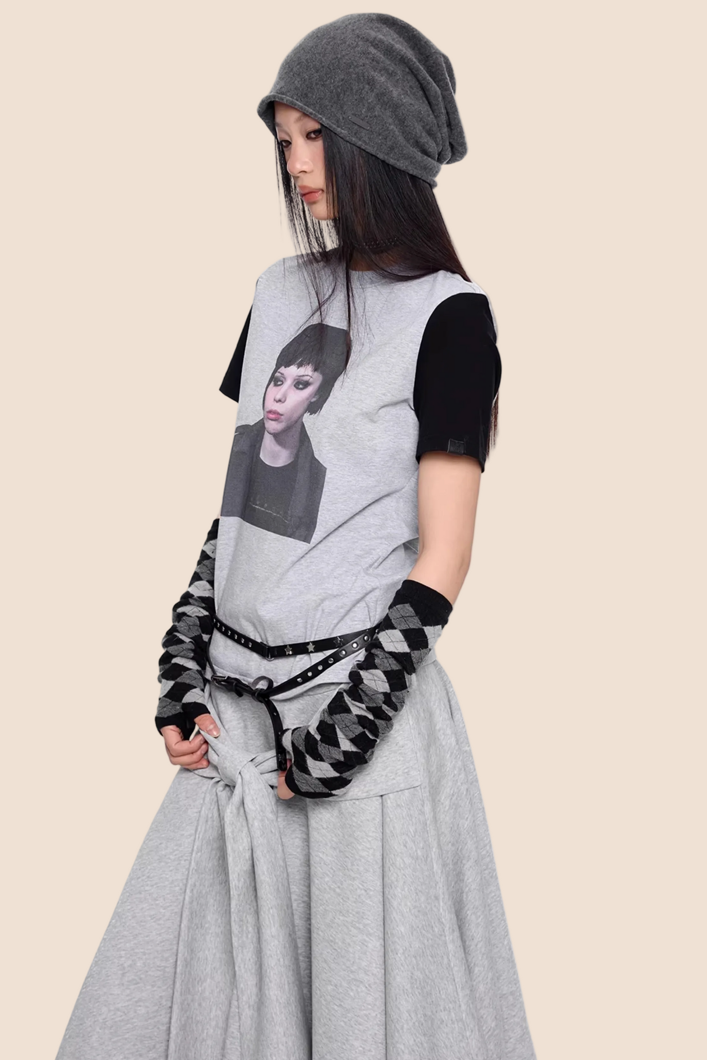 Gemusterter Raglan-Sommeroberteil