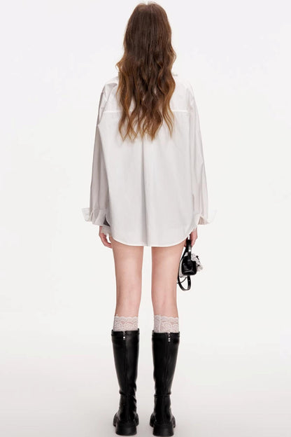 Cotton Lace Embroidered Shirt