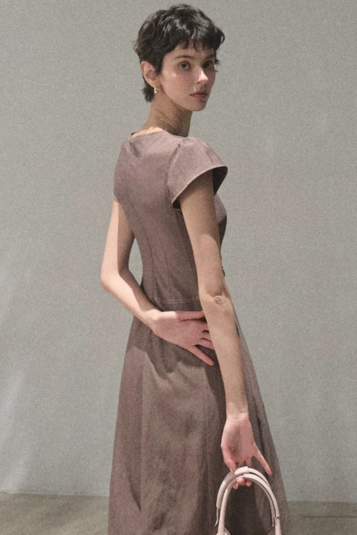 Asymmetrical Color Block Denim Dress