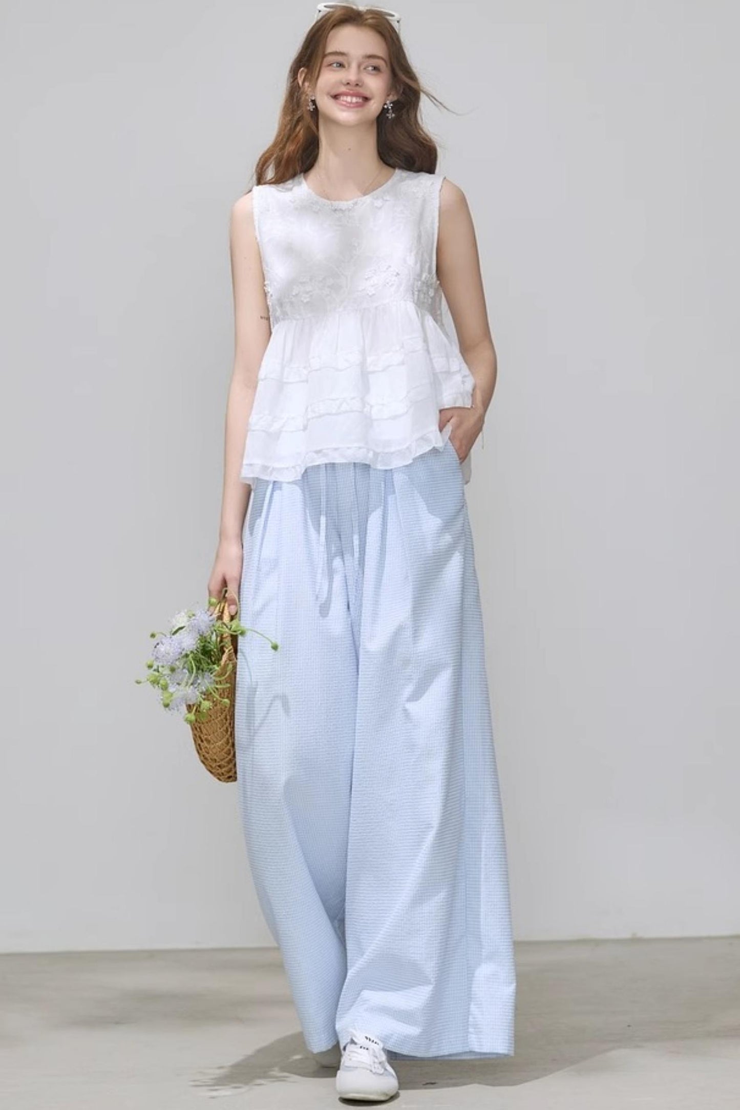 Summer White Embroidered Top