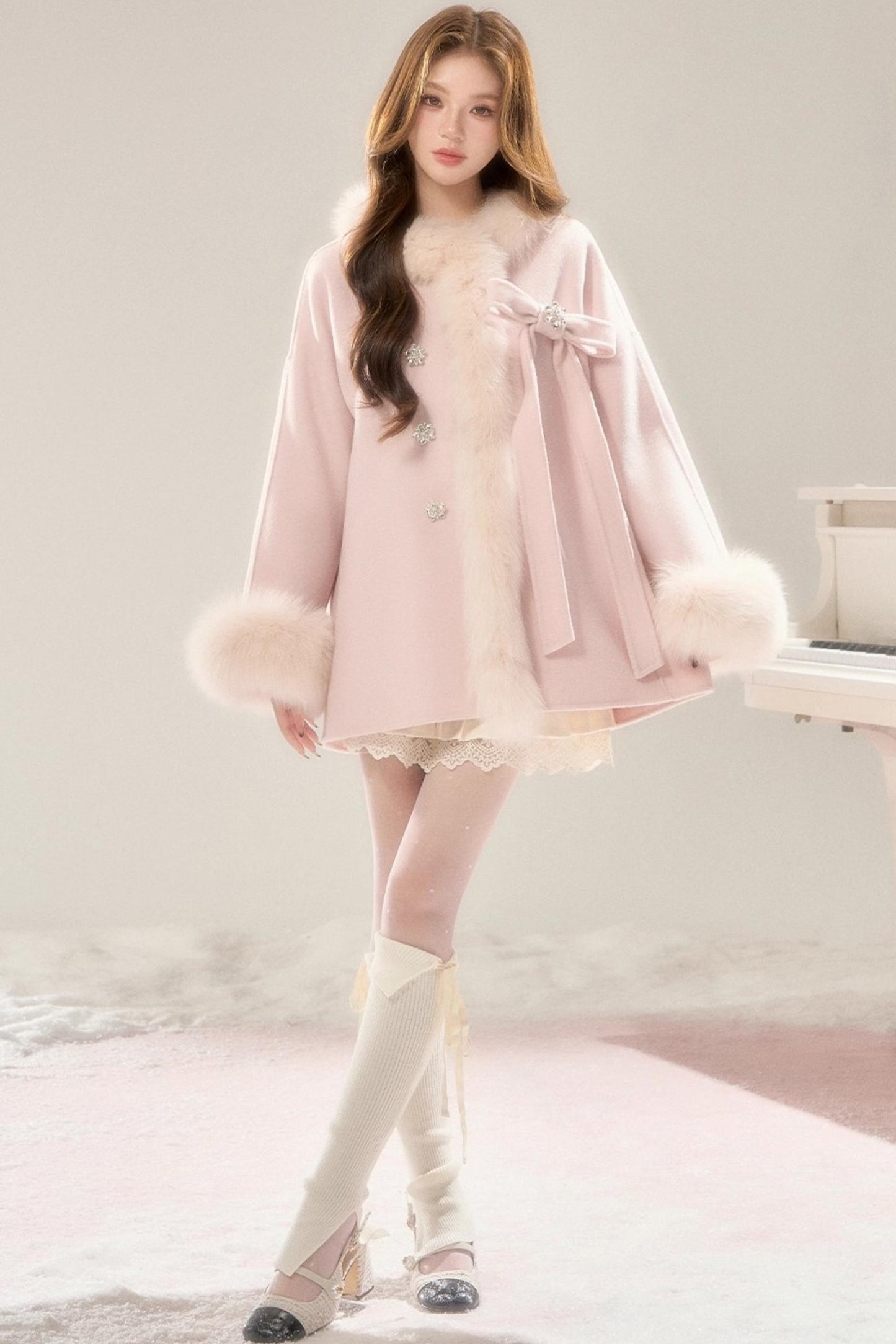 Lace Story Knitted Skirt